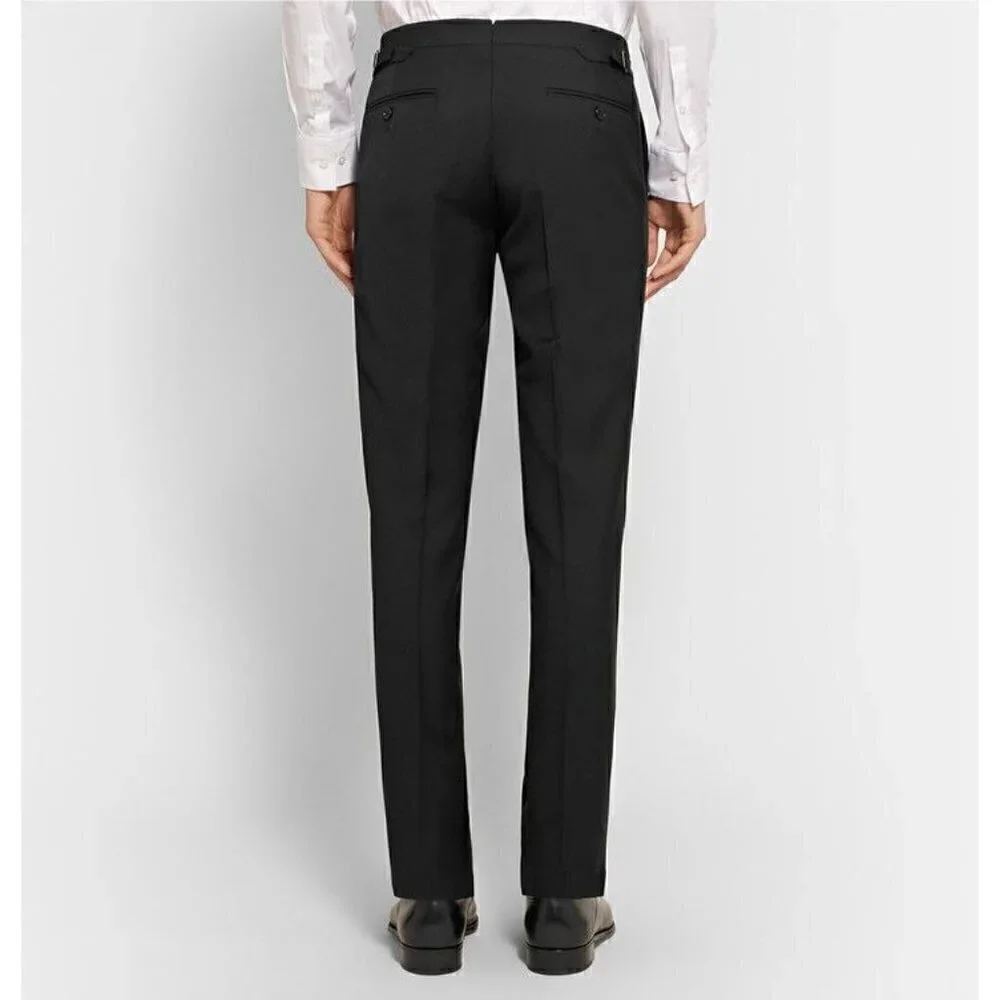 NWT Ralph‎ Lauren Fairbanks Tuxedo Wool Slim Fit Pants Navy Blue 46R